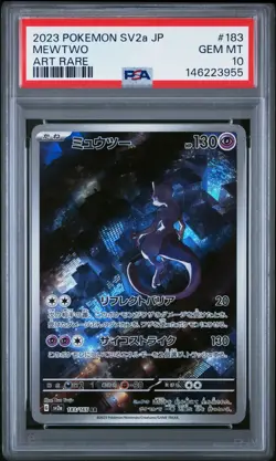 2023 Mewtwo 183/165 Art Rare Sv2a 151 Japanese PSA 10 GEM MINT - Image 1