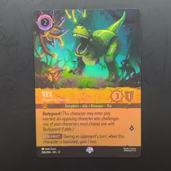 Disney Lorcana TCG Rex - Protective Dinosaur 206/204 Wilds Unkown Epic Foil NM - Image 1
