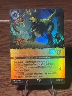 Disney Lorcana TCG Rex - Protective Dinosaur Epic Foil 206/204 - Image 1