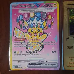 Pikachu Ex 277/217/ Ex 247/191 & Birthday Surprise Metal Gold Cards Art Novelty - Image 2