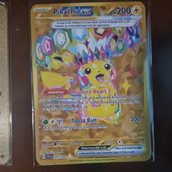 Pikachu Ex 277/217/ Ex 247/191 & Birthday Surprise Metal Gold Cards Art Novelty - Image 4