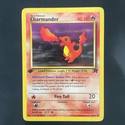 Team Rocket #50/82 Charmander 1st Edition Pokemon Card LP - Image 1
