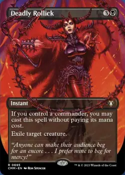 MTG Deadly Rollick - Foil - Borderless, NM-Mint, English Commander Masters - Image 1