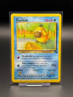 Psyduck 53/62 Fossil LP Pokemon Card TCG Vintage WOTC - Image 1