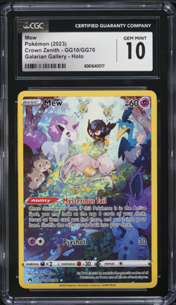 CGC 10 Mew GG10/GG70 Pokemon Crown Zenith Galarian Gallery Alt Art Sleepy Mew - Image 1