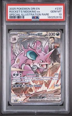 Pokemon TCG Team Rockets Nidoking EX 233/182 Destined Rivals PSA 10 - Image 1