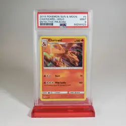 PSA 9 MINT POKEMON SUN & MOON 2019 DETECTIVE PIKACHU CHARIZARD HOLO #5 🔥🔥 - Image 1