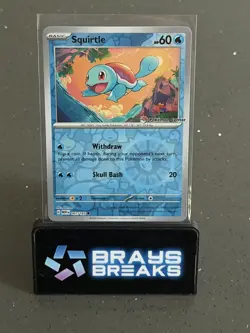 Pokemon TCG - Squirtle 007/165 - Pokemon Center Stamped Promo - Image 1