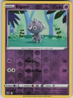 Espurr 081/195 Silver Tempest Pokemon Reverse Holo LP - Image 1