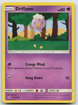Drifloon 51/156 Ultra Prism Pokemon Asako Ito LP - Image 1