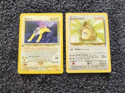 Pokemon TCG Neo Revelation 1st Ed Raikou 22/64 Regular & Kangaskhan 26/130 - Image 1