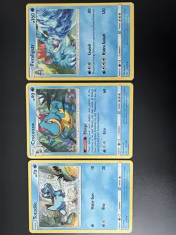 Pokemon TCG Totodile Croconaw Feraligatr Water Lot of 3 - Image 1