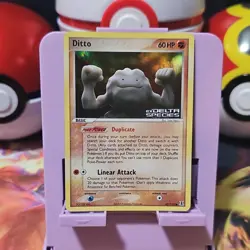 Pokemon TCG Ditto (Geodude) EX Delta Species STAMPED Reverse Holo 62/113 Dmg - Image 1