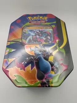 Pokemon TCG Mega Charizard X ex Tin New Sealed 4 Booster Packs Promo - Image 1