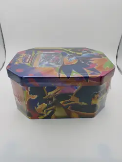 Pokemon TCG Mega Charizard X ex Tin New Sealed 4 Booster Packs Promo - Image 4
