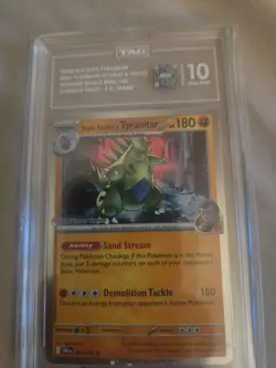 2025 POKEMON DRI EN #096/182 TEAM ROCKET'S TYRANITAR POKEMON CENTER EXCL. Tag 10 - Image 2