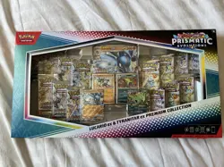 Pokemon Prizmatic Evolutions Lucario EX & Tyranitar EX Premium Collection Bundle - Image 1