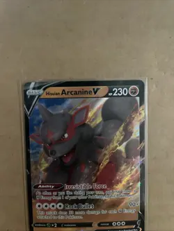 Pokemon Hisuian Arcanine V 090/195 Ultra Rare Silver Tempest - Image 2