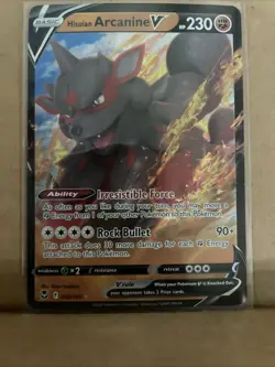Pokemon Hisuian Arcanine V 090/195 Ultra Rare Silver Tempest - Image 3