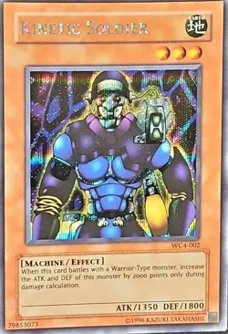 Yugioh Card | Kinetic Soldier WC4-002 Parallel Rare Promo | NM - Image 1