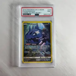 Pokemon Cosmic Eclipse - Wishiwashi Full Art Secret Rare 240/236 - PSA 9 Mint - Image 1