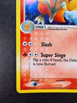 2006 Pokemon Combusken 39/110 Holon Phantoms Reverse Holo STAMPED - Image 4