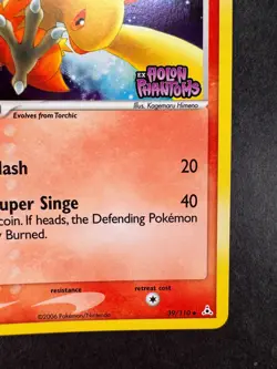 2006 Pokemon Combusken 39/110 Holon Phantoms Reverse Holo STAMPED - Image 5