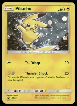 SWIRL 🌀 Sun & Moon Promo Pikachu - SM98 Holo Promo Pokemon TCG 2017 LP - Image 1