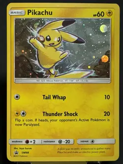 SWIRL 🌀 Sun & Moon Promo Pikachu - SM98 Holo Promo Pokemon TCG 2017 LP - Image 3