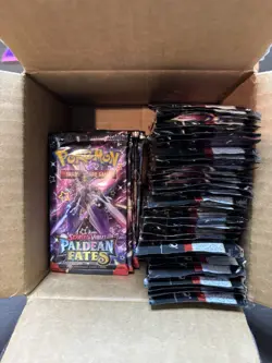 x50 Pokemon TCG Paldean Fates Booster Packs SEALED NEW - Image 1