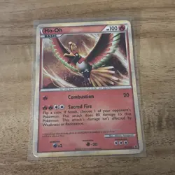Pokemon Ho-Oh Promo Holo HGSS01 HGSS 100 HP Basic TCG Rainbow - Image 1
