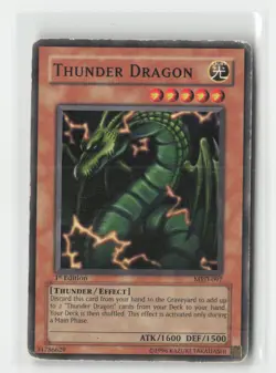 Thunder Dragon MRD-097 Metal Raiders Yu-Gi-Oh 1st Edition HP - Image 1