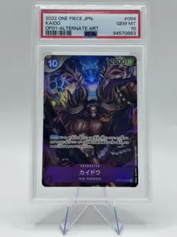 PSA 10 Kaido Alternate Art OP01-094 One Piece Japanese Romance Gem MT - Image 1