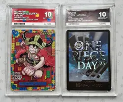 Luffy P-110 & DON!! Day 25 2025 ACE 10 One Piece Promo Set of 2 Perfect 10s - Image 1