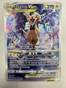 Pokemon Crown Zenith Galarian Gallery Zeraora VSTAR Ultra Rare Card #GG43/GG70 - Image 1