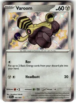 Pokemon TCG Varoom 192/091 2024 Paldean Fates Holo Baby Shiny Rare Card - NM - Image 1