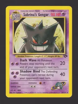 Sabrina's Gengar Holo Gym Challenge 29/132 - Pokemon Card ENG 2000 - Image 1