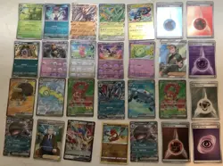 Pokemon Lot Of 28 Cards Masterballs, Pokeballs, Full Arts, Holo Energies More! - Image 1
