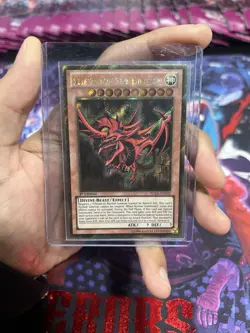 Yu-Gi-Oh Egyptian God PGLD 1st Edition Card Set NM Slifer, Obelisk, Ra - Image 2