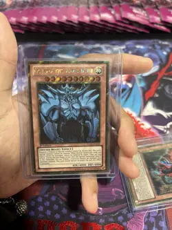 Yu-Gi-Oh Egyptian God PGLD 1st Edition Card Set NM Slifer, Obelisk, Ra - Image 4