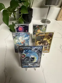 TCG Pokemon Card (5) Card Lot Gyarados Eevee Raboot Rabsca Ting Lu - Image 1