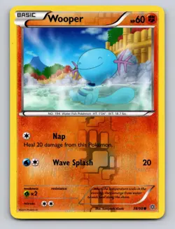 Wooper 38/98 Common Ancient Origins Pokemon Reverse Holo NM - Image 1