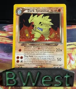 Dark Tyranitar HP Unlimited Neo Destiny Holo Rare 11 N4 Pokemon Heavily Played - Image 1