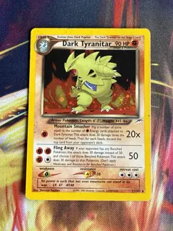 Dark Tyranitar HP Unlimited Neo Destiny Holo Rare 11 N4 Pokemon Heavily Played - Image 2