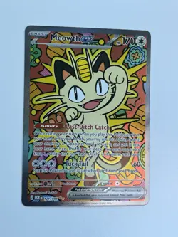 Meowth ex 121/088 Holo Special Illustration Rare Perfect Order Pokemon Near Mint - Image 1