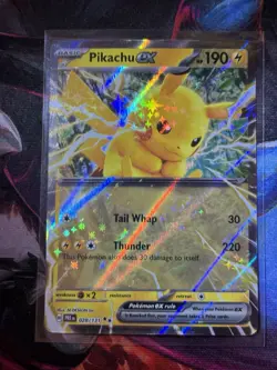Pokemon TCG Pikachu ex Sv: Prismatic Evolutions Double Rare Holo 028/131 190HP - Image 1