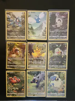 Pokemon Crown Zenith Galarian Gallery Set Of 9 GG26-GG34 Pikachu Complete NM-LP - Image 1
