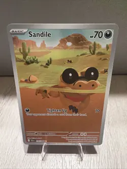 Pokemon Sandile Illustration Rare Holo 135/086 Sv: Black Bolt Basic 70HP EN - Image 1