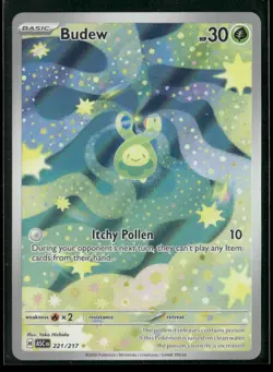 Budew 221/217 Illustration Rare Ascended Heroes NM/M Pokemon - Image 1