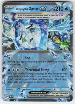 Wellspring Mask Ogerpon ex 027/131 Holo Prismatic Evolutions Pokemon NM - Image 1